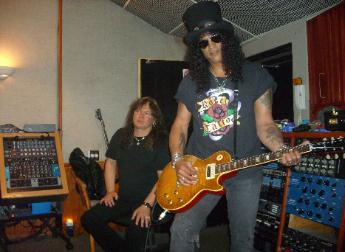 Greg and Slash in the studio(c) Greg Hampton