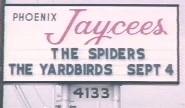 The Spiders open for The Yardbirds
